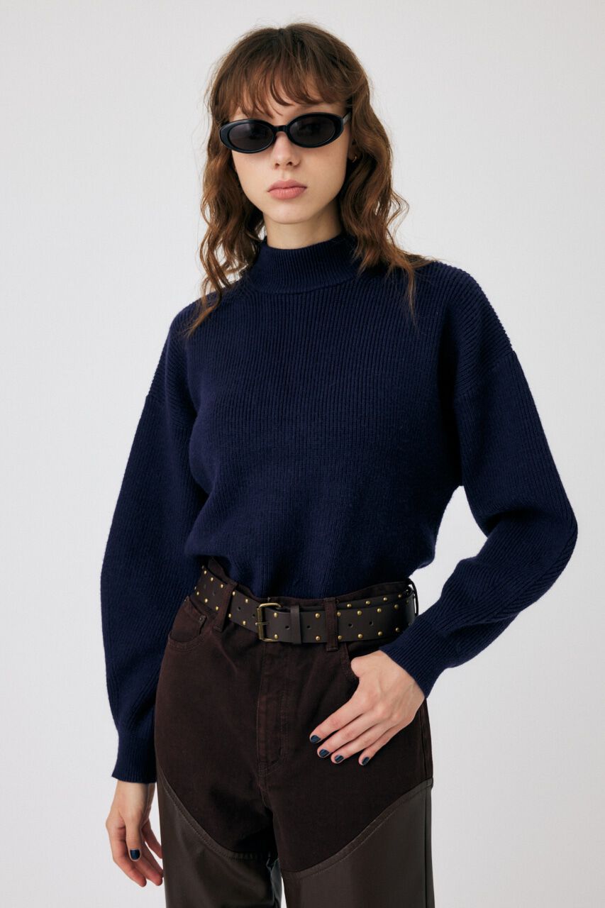 MOUSSY「MOCK NECK COMPACT ニット」|ニット・セーター|