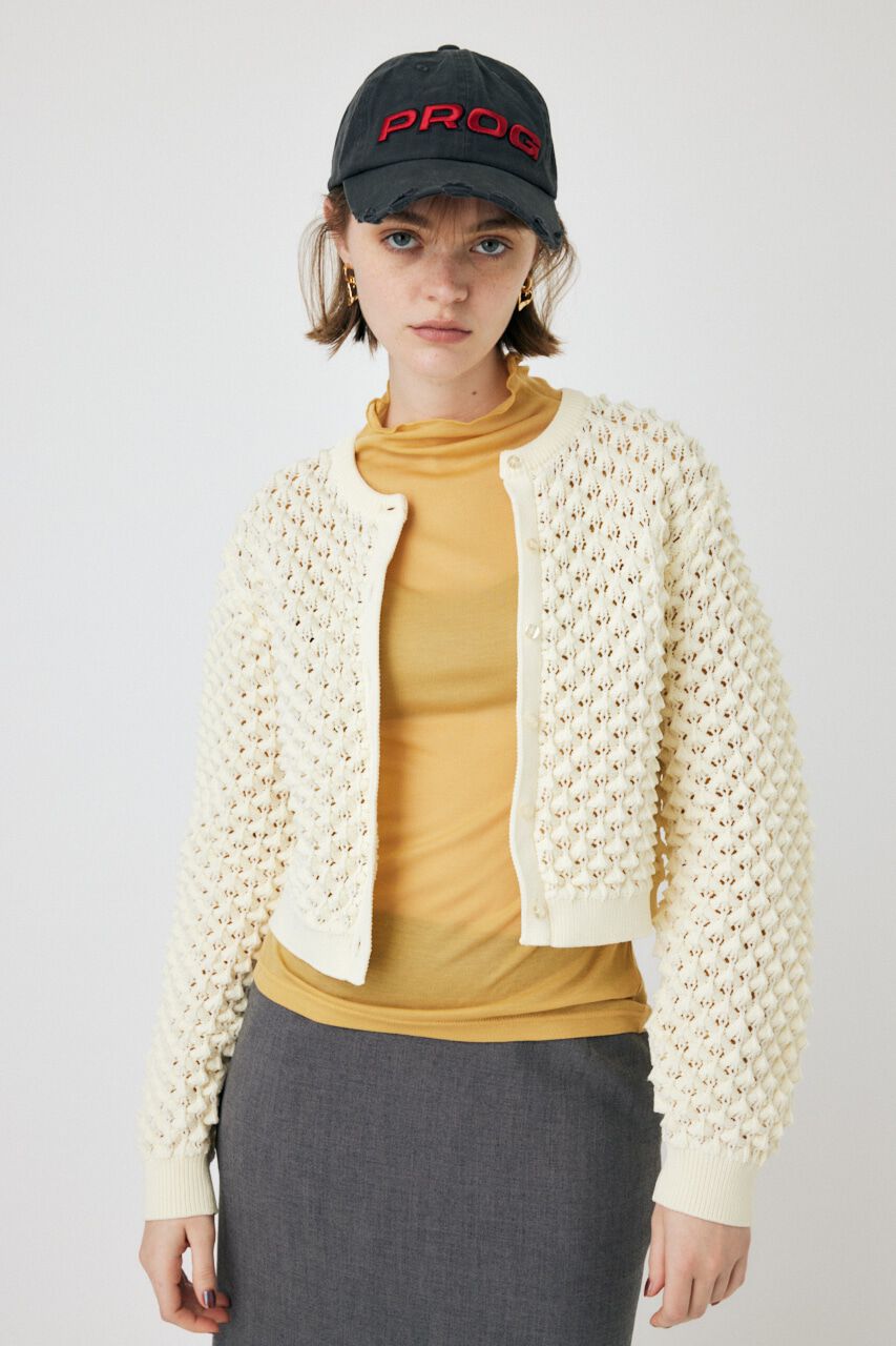 MOUSSY「PEAK STITCH KNIT カーディガン」|ニット・セーター|
