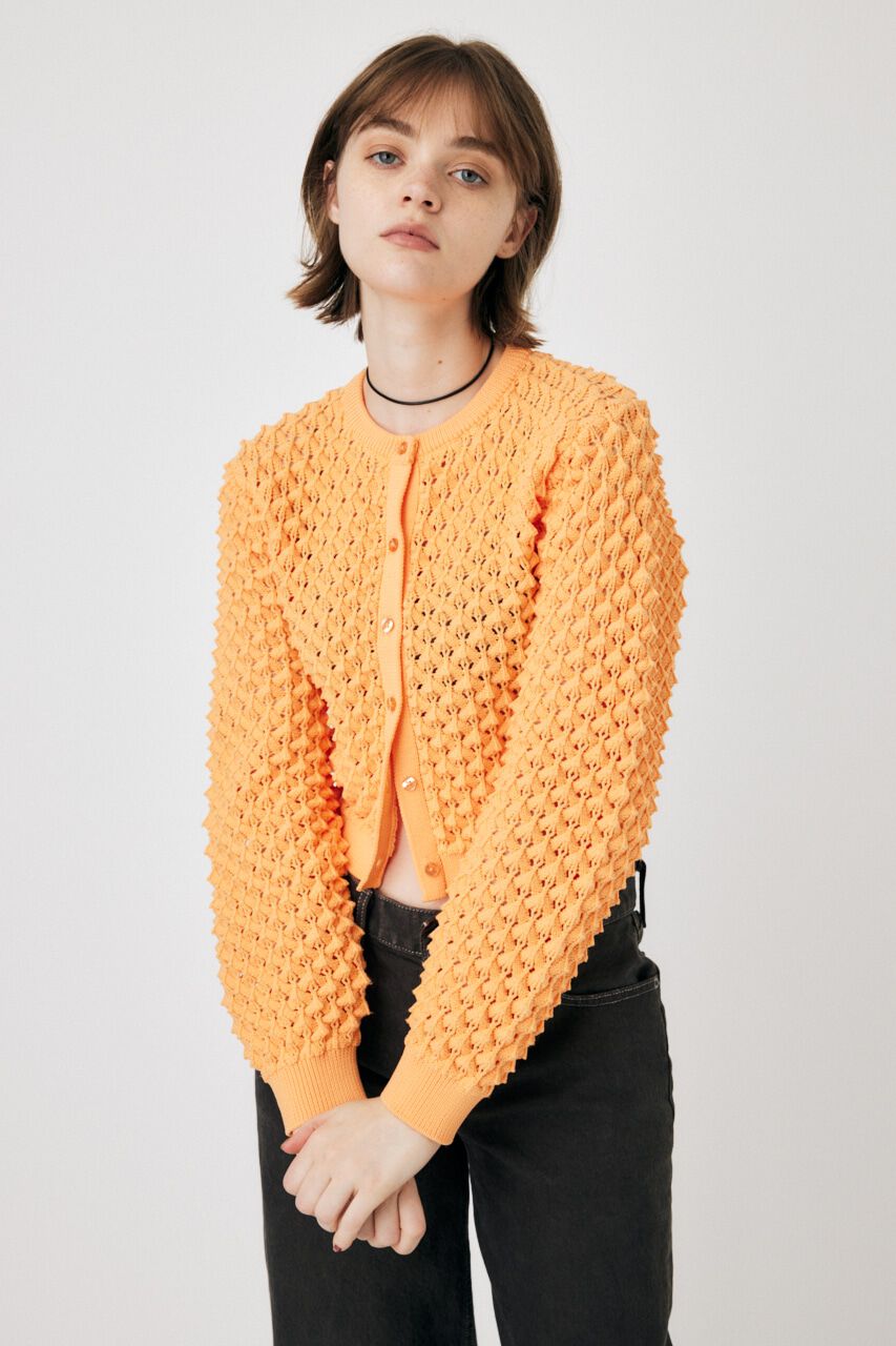 MOUSSY「PEAK STITCH KNIT カーディガン」|ニット・セーター|