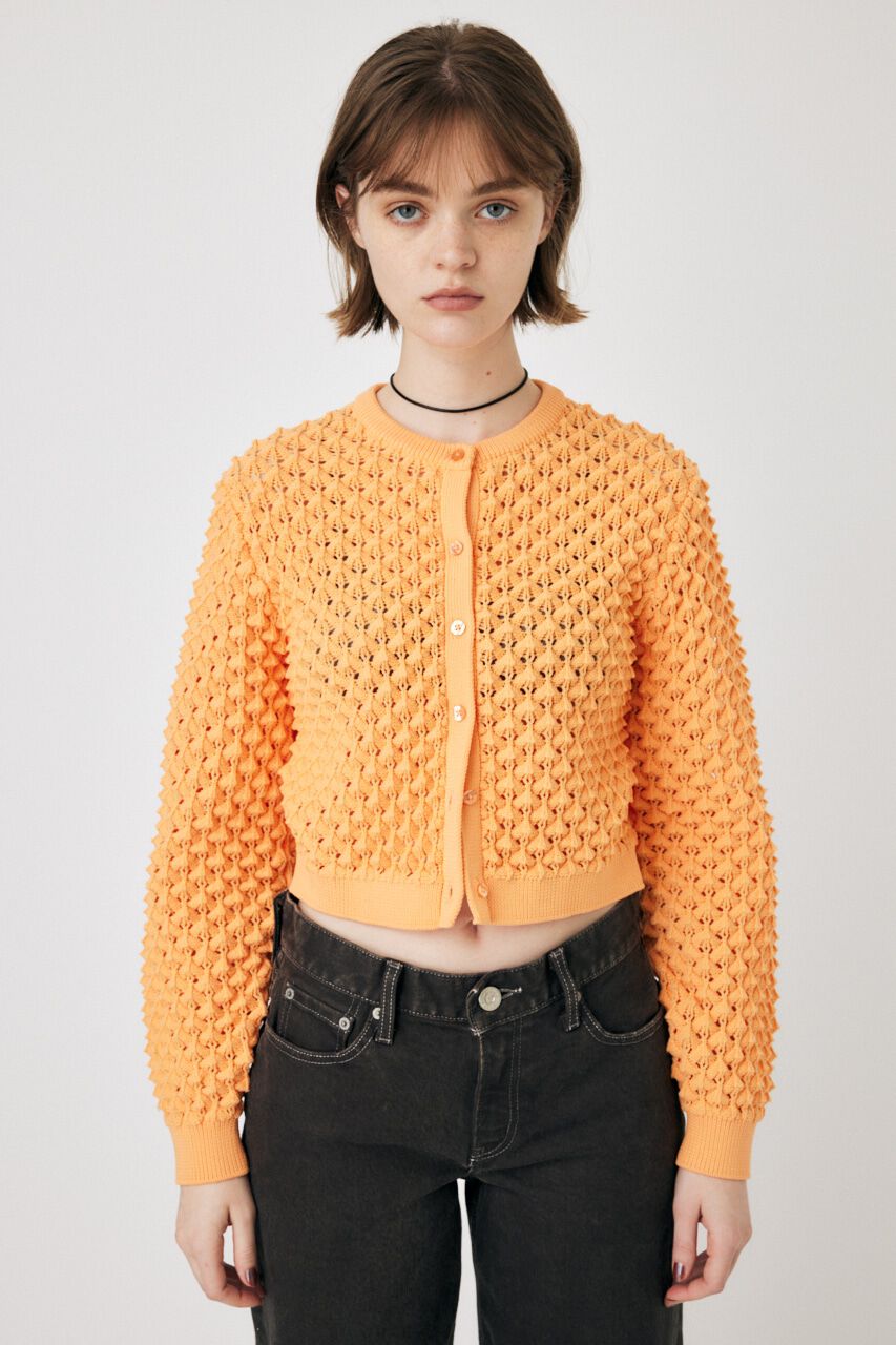 MOUSSY「PEAK STITCH KNIT カーディガン」|ニット・セーター|
