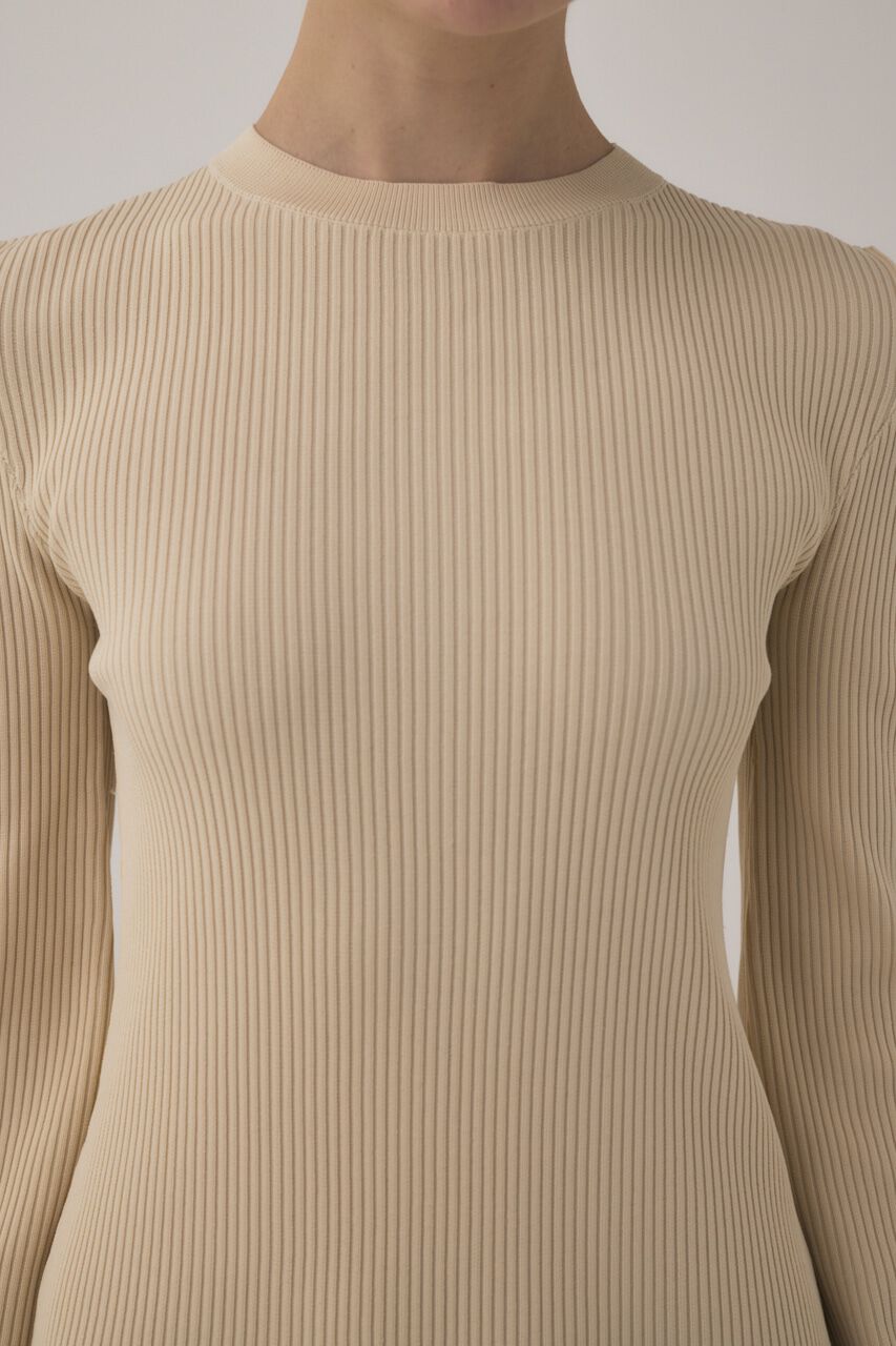 MOUSSY「リサイクルポリエステル使用オープンショルダーニットドレス」|ワンピース|