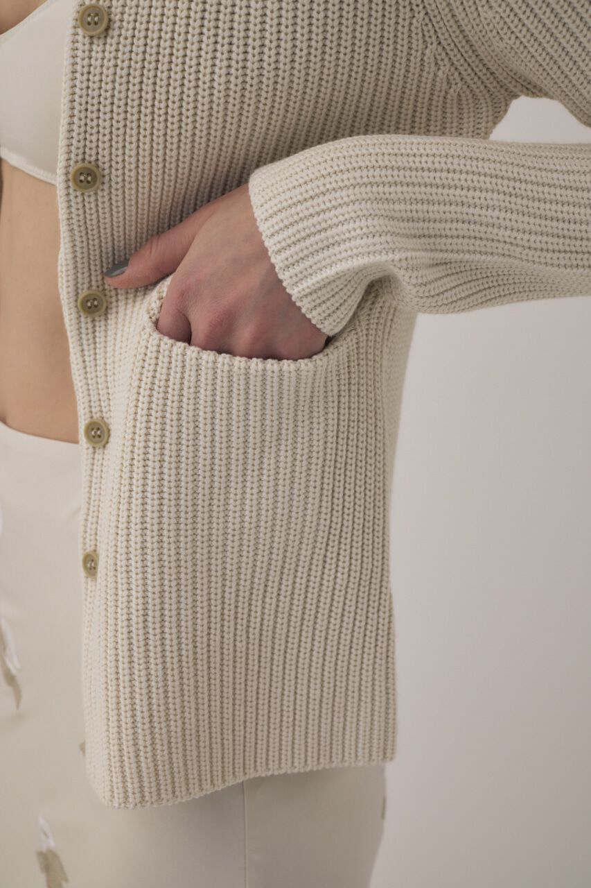 MOUSSY「植物由来の再生繊維を使用したあたたかみのあるﾆｯﾄやわらかな着心地 」|カーディガン|