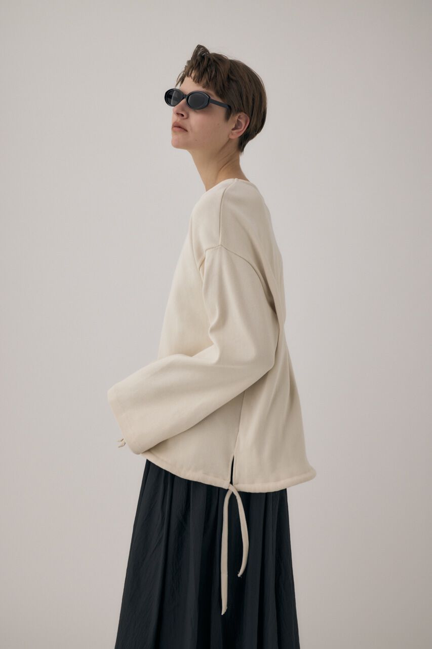 MOUSSY「ｵｰｶﾞﾆｯｸｺｯﾄﾝ使用の厚手ｶｯﾄｿｰ裾と袖を紐でｷﾞｬｻﾞｰ 」|Tシャツ・カットソー|