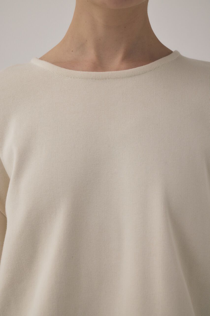 MOUSSY「ｵｰｶﾞﾆｯｸｺｯﾄﾝ使用の厚手ｶｯﾄｿｰ裾と袖を紐でｷﾞｬｻﾞｰ 」|Tシャツ・カットソー|