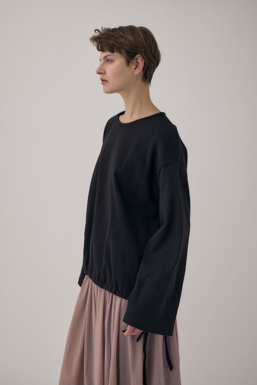 MOUSSY「ｵｰｶﾞﾆｯｸｺｯﾄﾝ使用の厚手ｶｯﾄｿｰ裾と袖を紐でｷﾞｬｻﾞｰ 」|Tシャツ・カットソー|