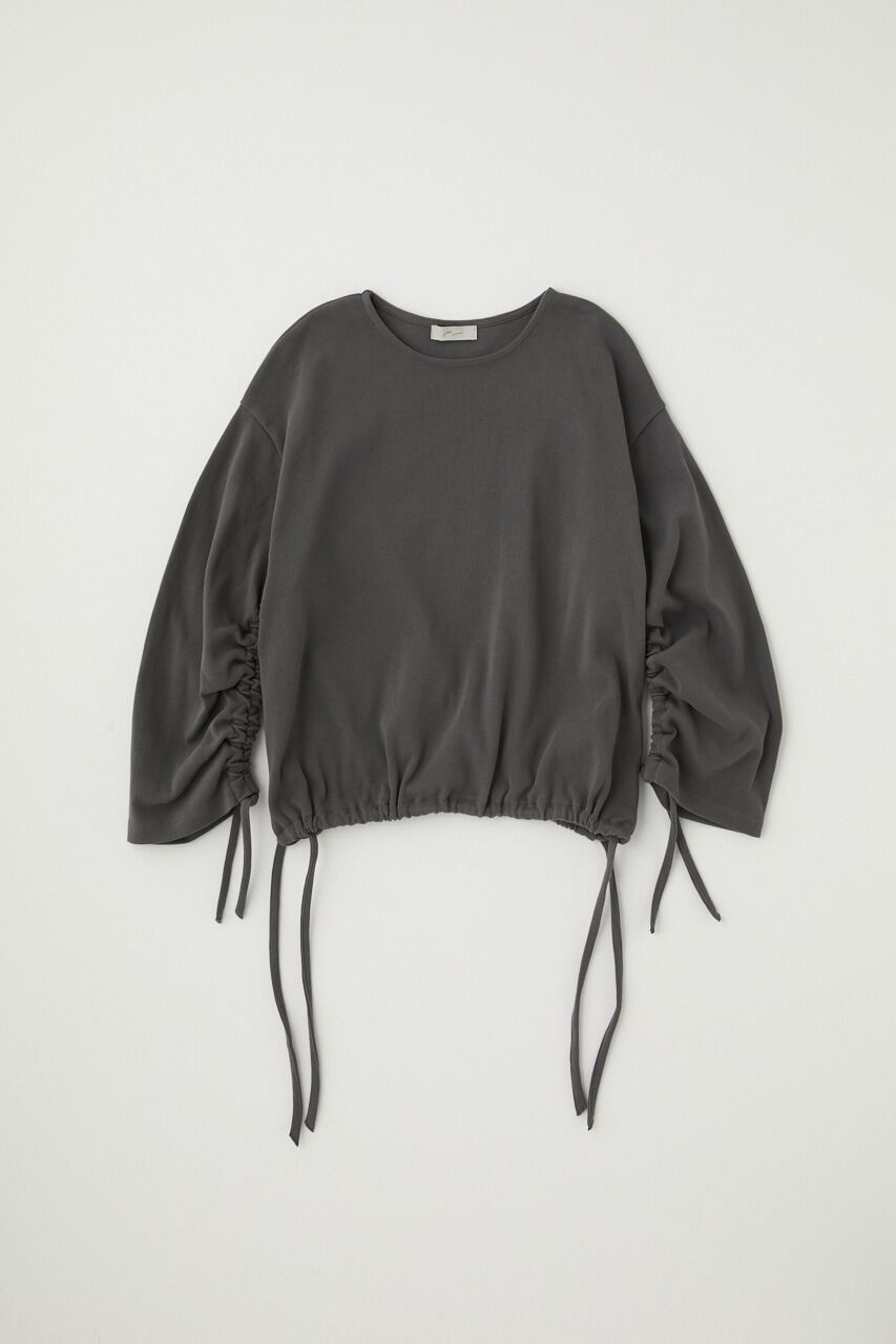 MOUSSY「ｵｰｶﾞﾆｯｸｺｯﾄﾝ使用の厚手ｶｯﾄｿｰ裾と袖を紐でｷﾞｬｻﾞｰ 」|Tシャツ・カットソー|