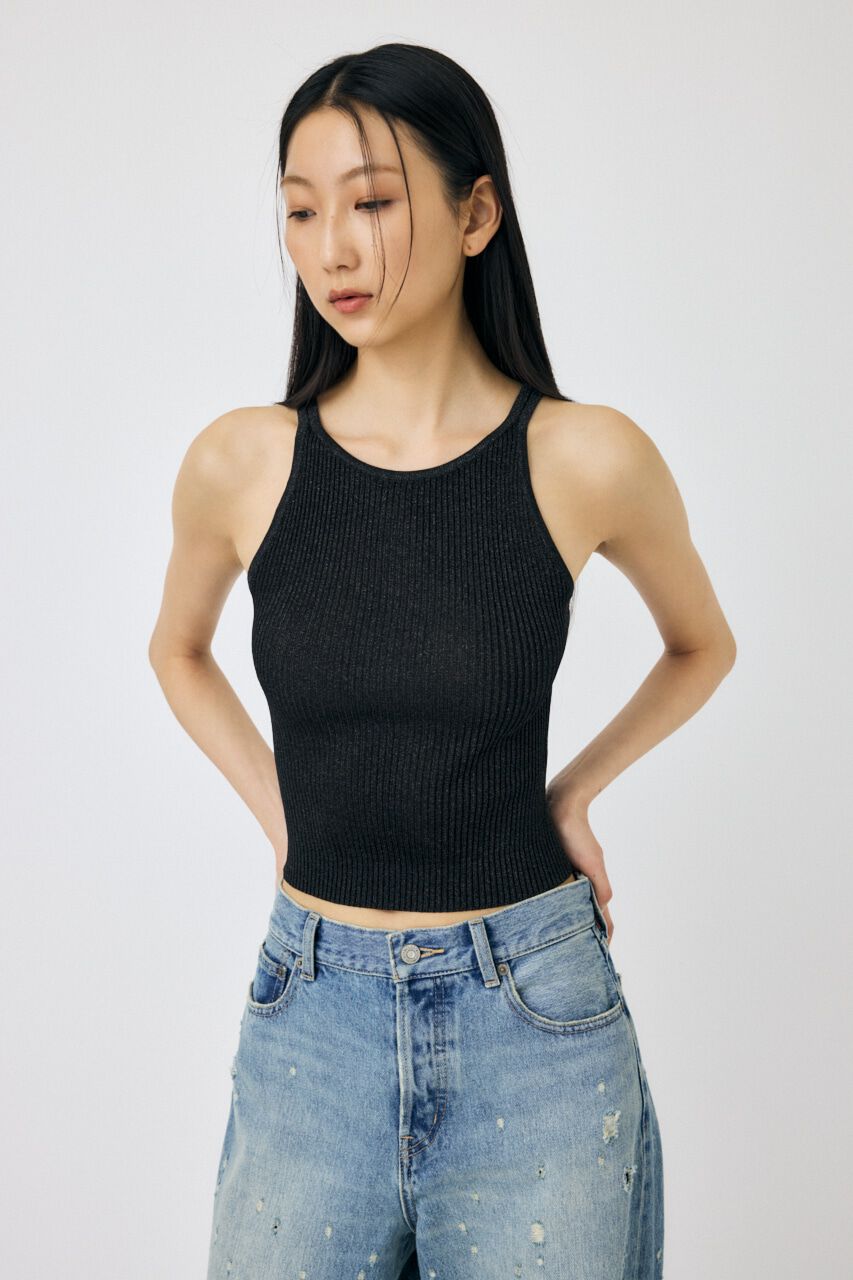 MOUSSY「GLITTER KNIT キャミソール」|キャミソール|