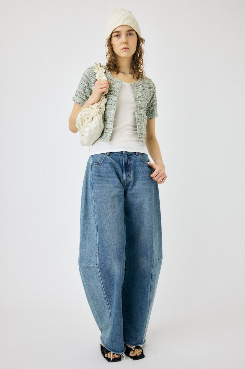 MOUSSY「REMAKE WIDE STRAIGHT」|デニム|L/BLU1