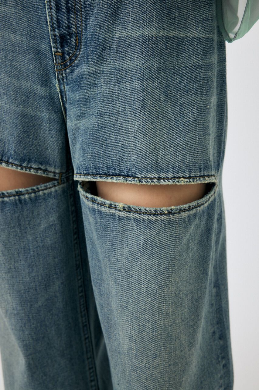 MOUSSY「SLIT WIDE LOOSE STRAIGHT」|デニム|