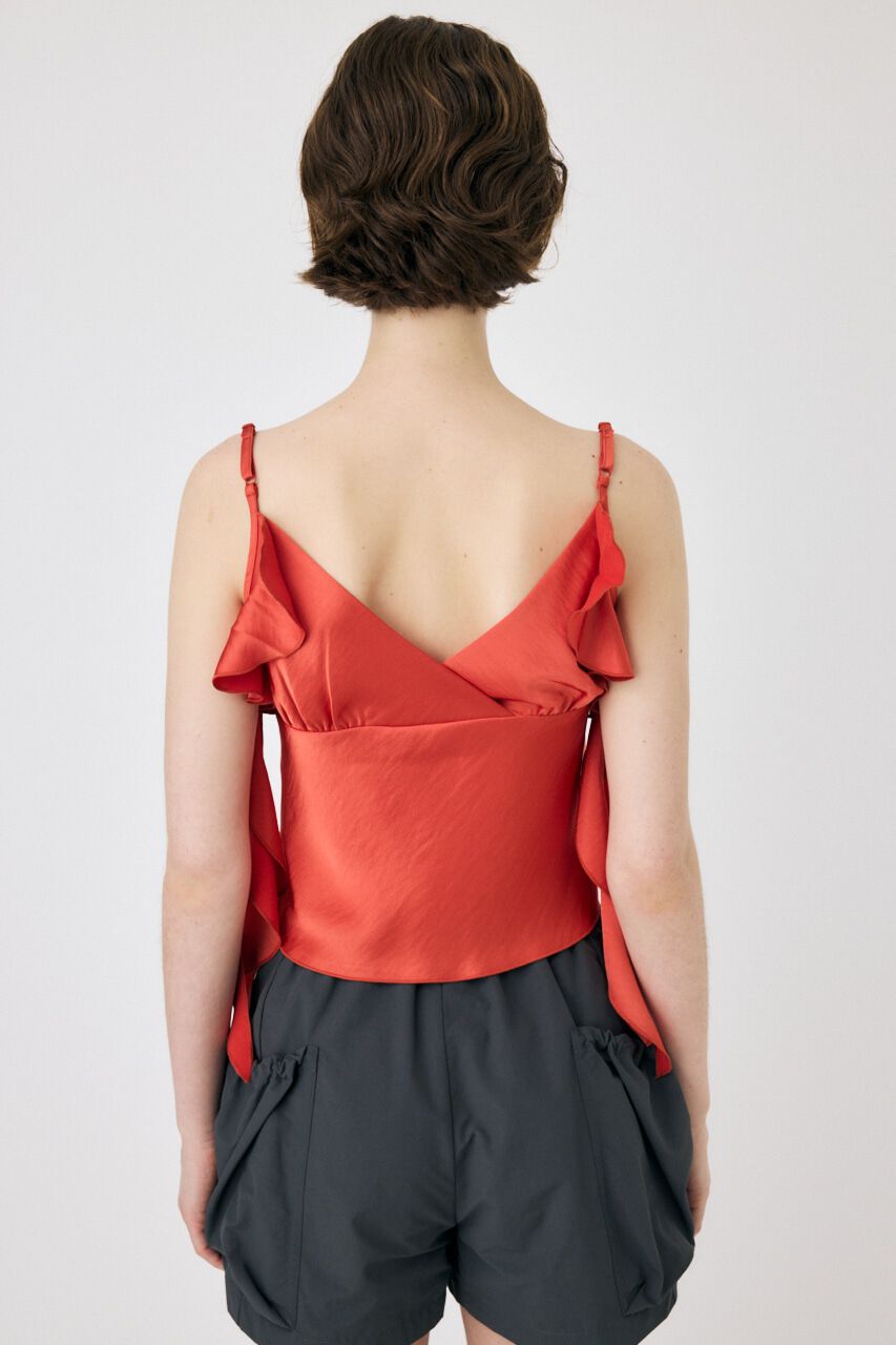 MOUSSY「FRILL STRAP SATIN キャミ」|キャミソール|