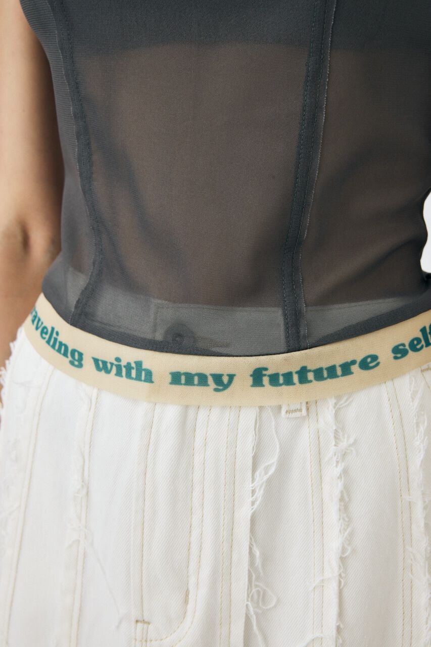 MOUSSY「SHEER SWITCHING プリントTシャツ」|Tシャツ・カットソー|