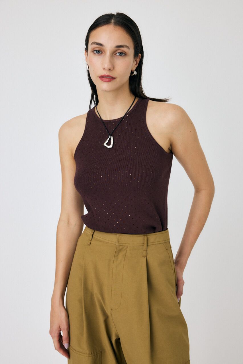 MOUSSY「RHINESTONE タンク」|タンクトップ|