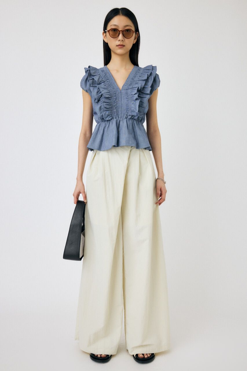 MOUSSY「SHOULDER フリルブラウス」|シャツ・ブラウス|