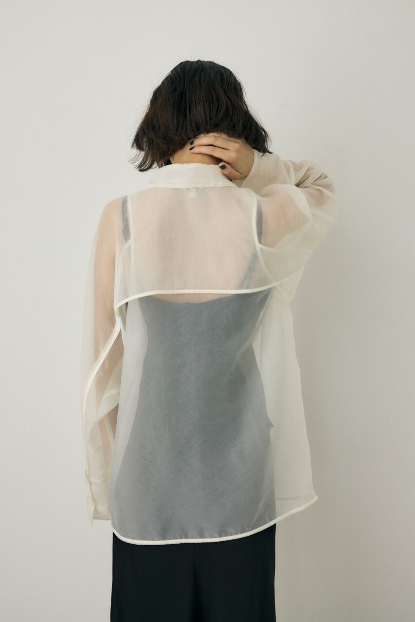 MOUSSY「ｼｰｽﾙｰｼｬﾂ ﾘｻｲｸﾙﾎﾟﾘｴｽﾃﾙ&times;ﾘｻｲｸﾙﾅｲﾛﾝ混ｵｰ 」|シャツ・ブラウス|