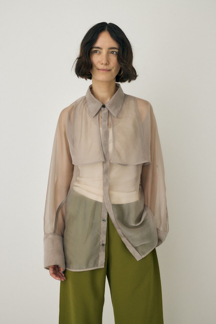 MOUSSY「ｼｰｽﾙｰｼｬﾂ ﾘｻｲｸﾙﾎﾟﾘｴｽﾃﾙ&times;ﾘｻｲｸﾙﾅｲﾛﾝ混ｵｰ 」|シャツ・ブラウス|