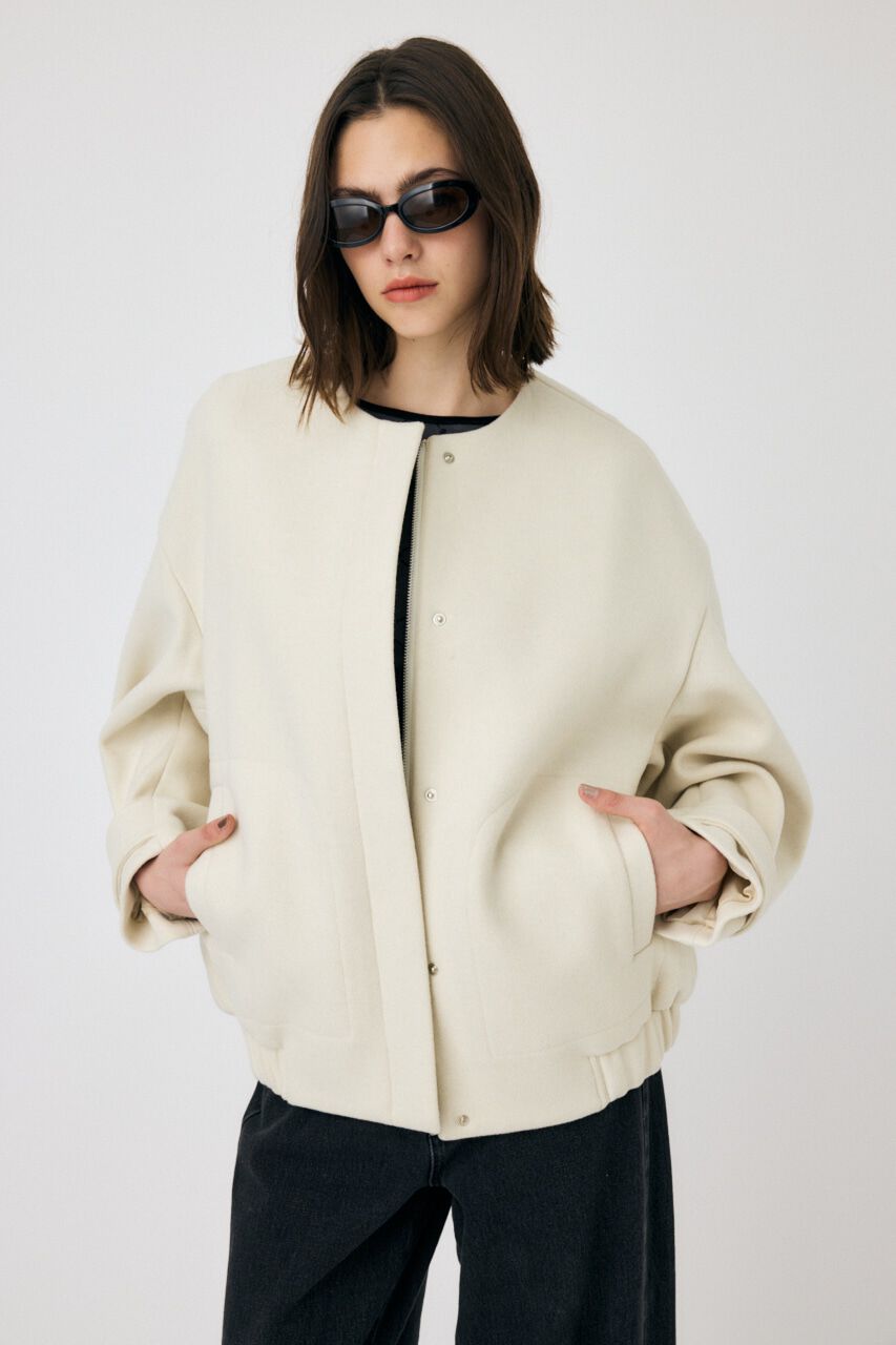 MOUSSY「BOMBER ジャケット」|ブルゾン・スタジャン|O/WHT1