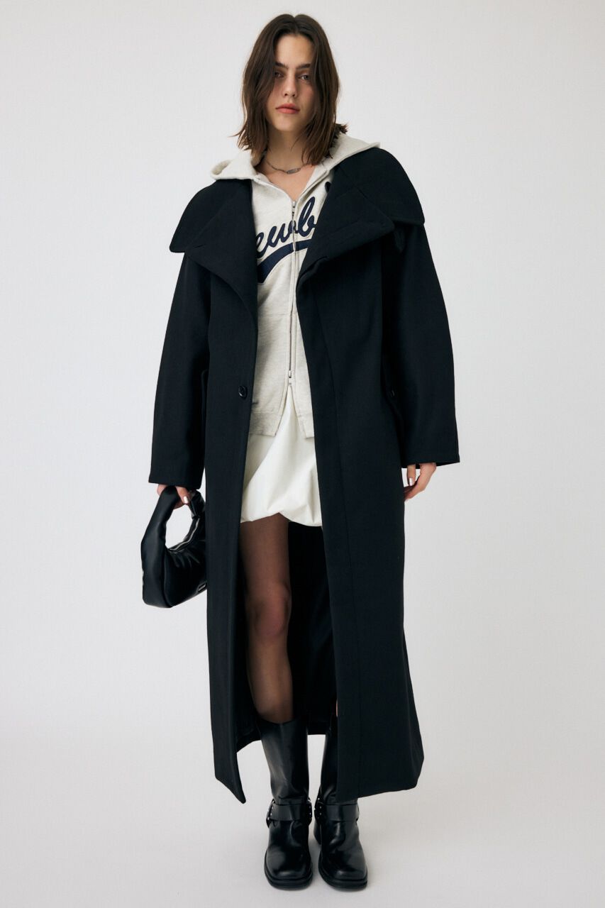 MOUSSY「STANDCOLLAR コクーンコート」|その他|BLK