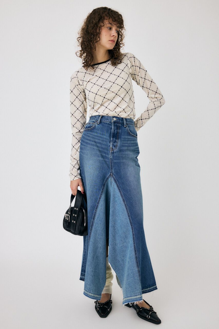 MOUSSY「REMAKE DENIM マーメイドスカート」|スカート|BLU