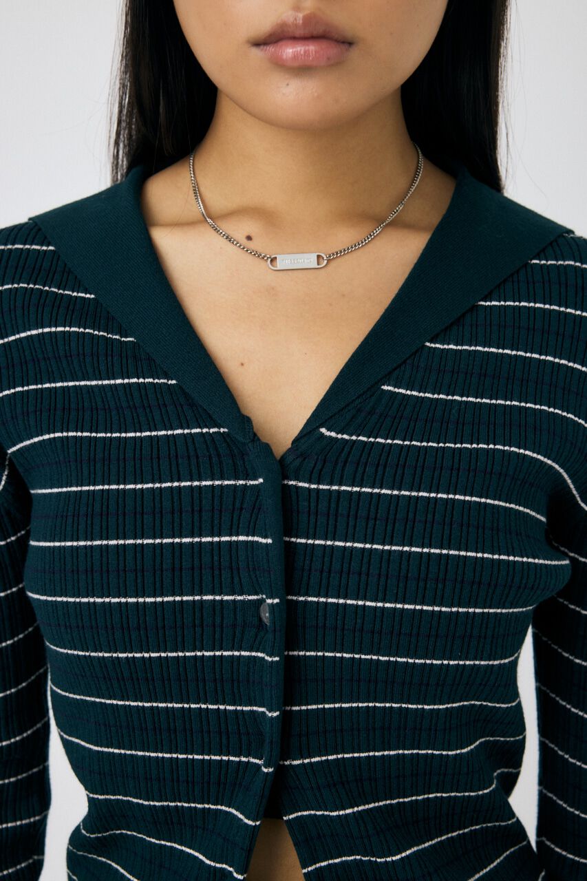 MOUSSY「SAILOR COLLAR ニット カーディガン」|ニット・セーター|