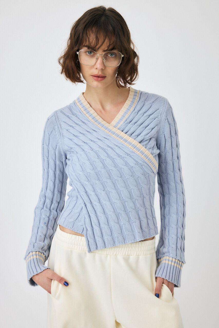 MOUSSY「CABLE LINE ニット」|ニット・セーター|