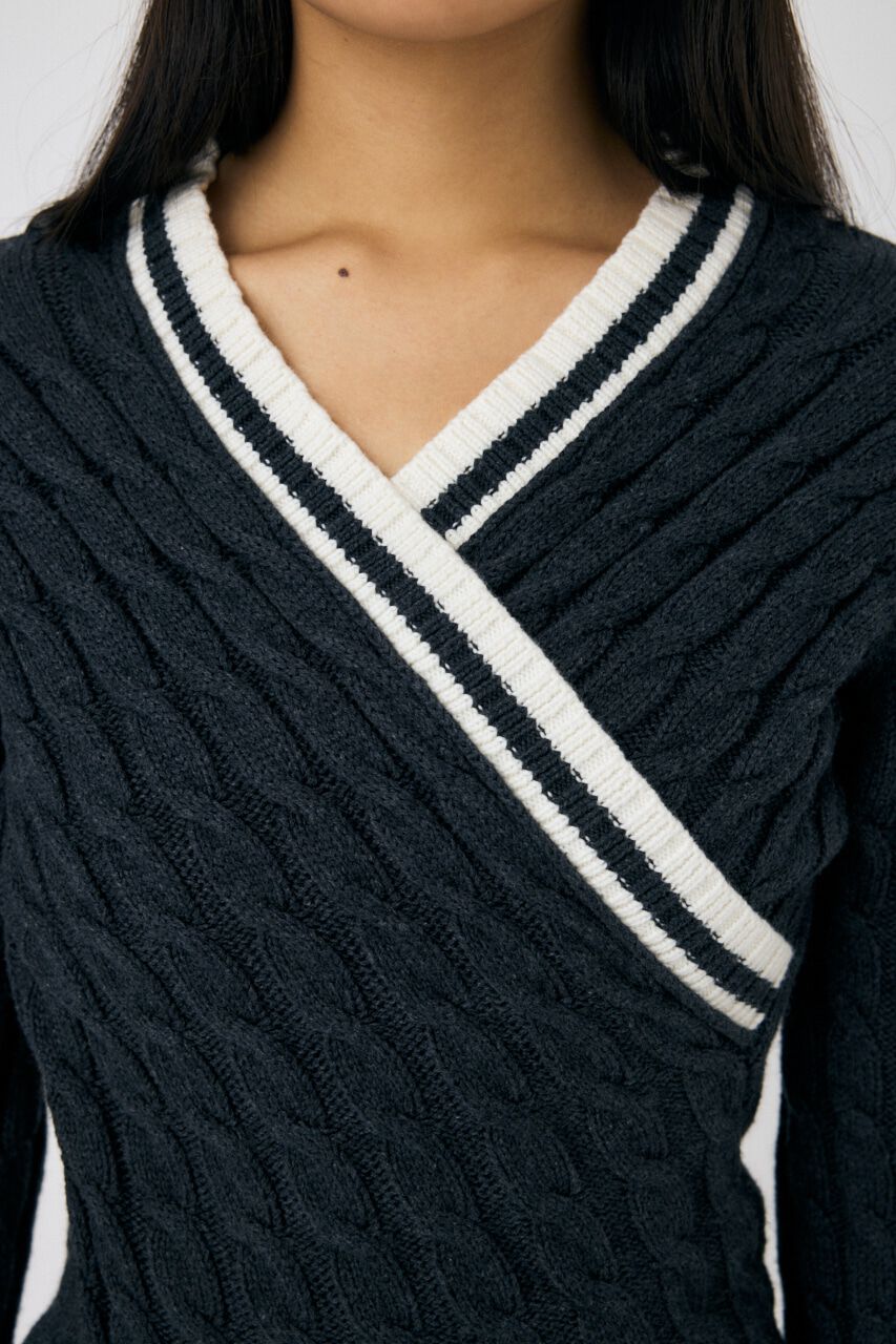 MOUSSY「CABLE LINE ニット」|ニット・セーター|