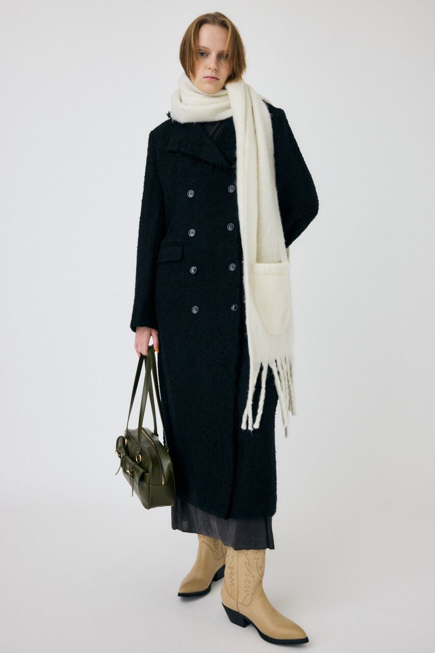 MOUSSY「LONG ピーコート」|その他|BLK