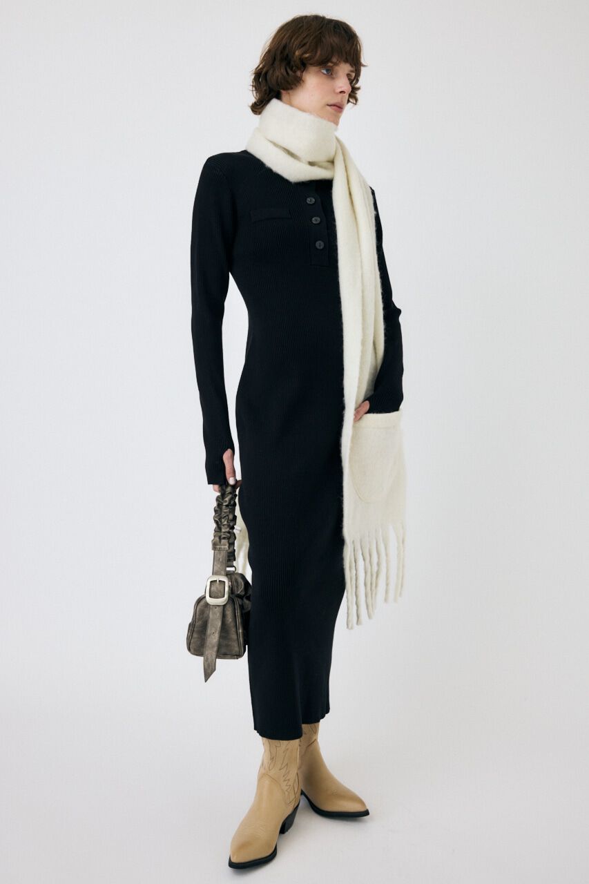MOUSSY「RIB KNIT ロングドレス」|ワンピース|