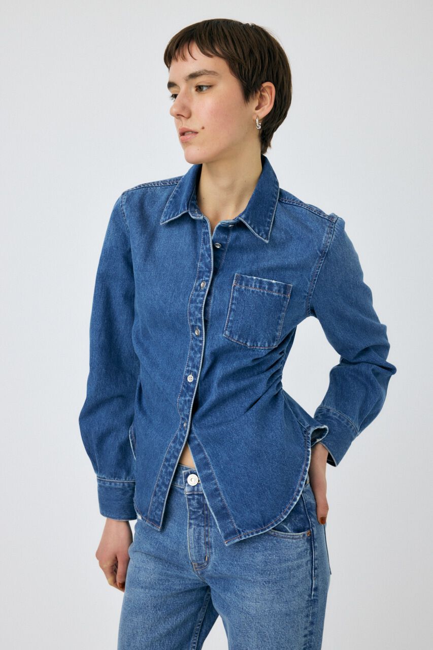 MOUSSY「WAIST FIT デニムシャツ」|シャツ・ブラウス|