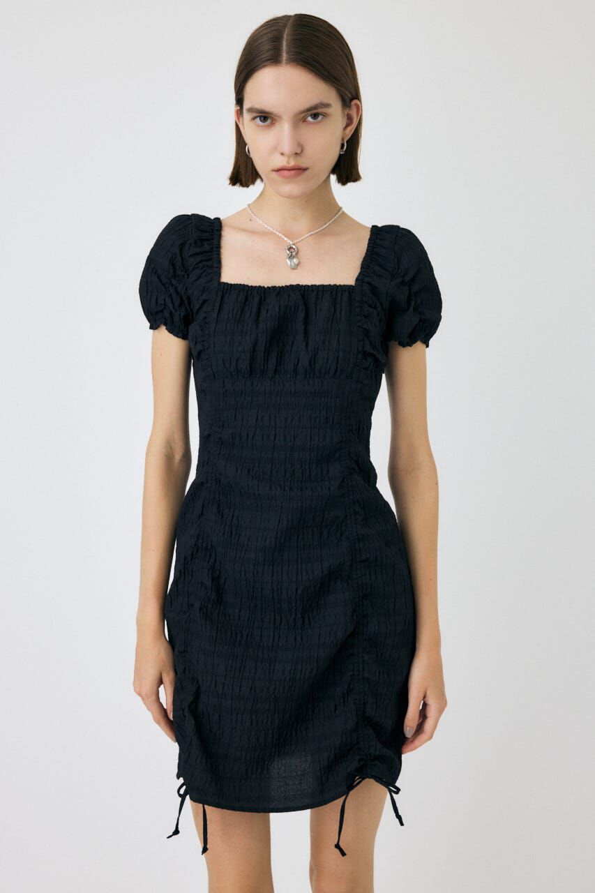 MOUSSY「GATHER RIBBON ミニドレス」|ワンピース|