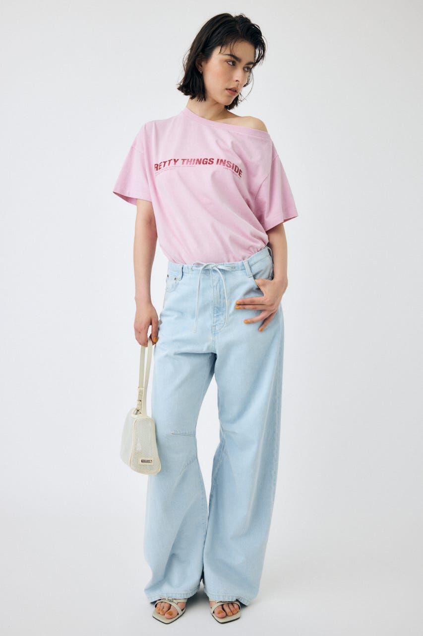 MOUSSY「ONE SHOULDER TEE」|Tシャツ・カットソー|