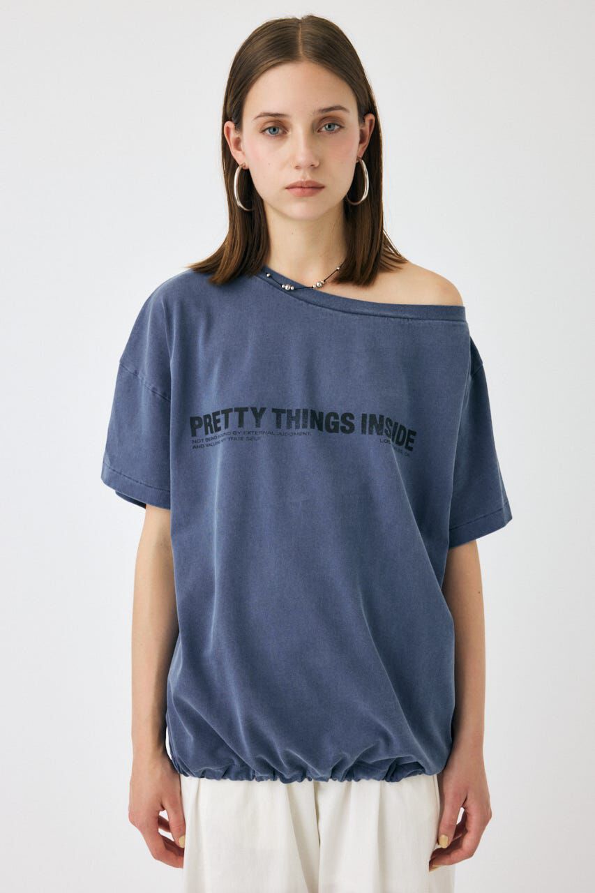 MOUSSY「ONE SHOULDER TEE」|Tシャツ・カットソー|