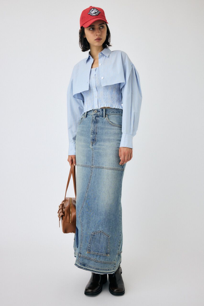 MOUSSY「UPSIDE DOWN REMAKE デニムスカート」|スカート|BLU