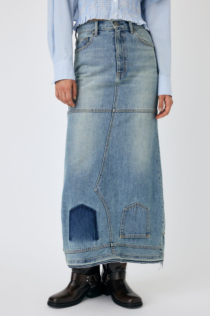 MOUSSY「UPSIDE DOWN REMAKE デニムスカート」|スカート|