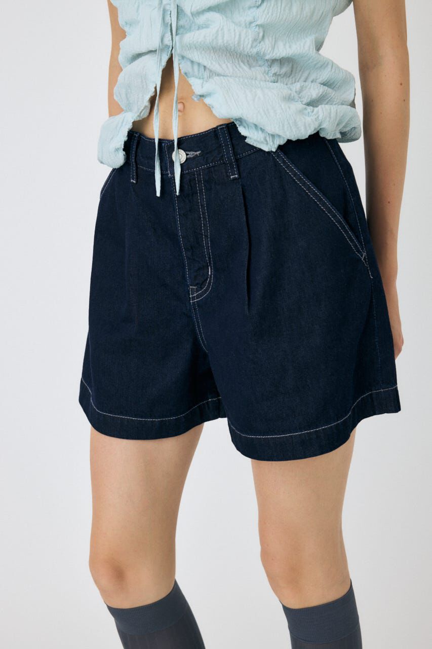MOUSSY「DENIM タック ショーツ」|デニム|