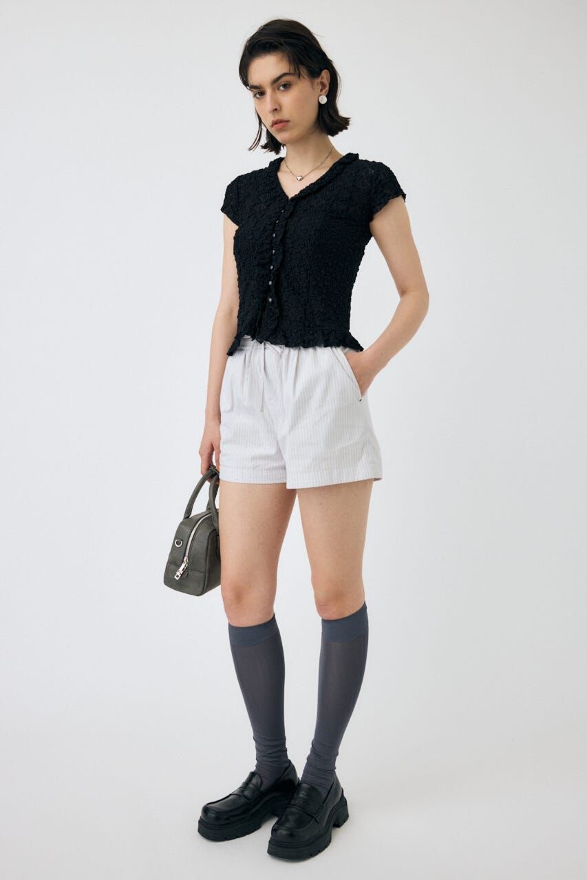MOUSSY「RUFFLE LACE ノースリーブトップス」|Tシャツ・カットソー|