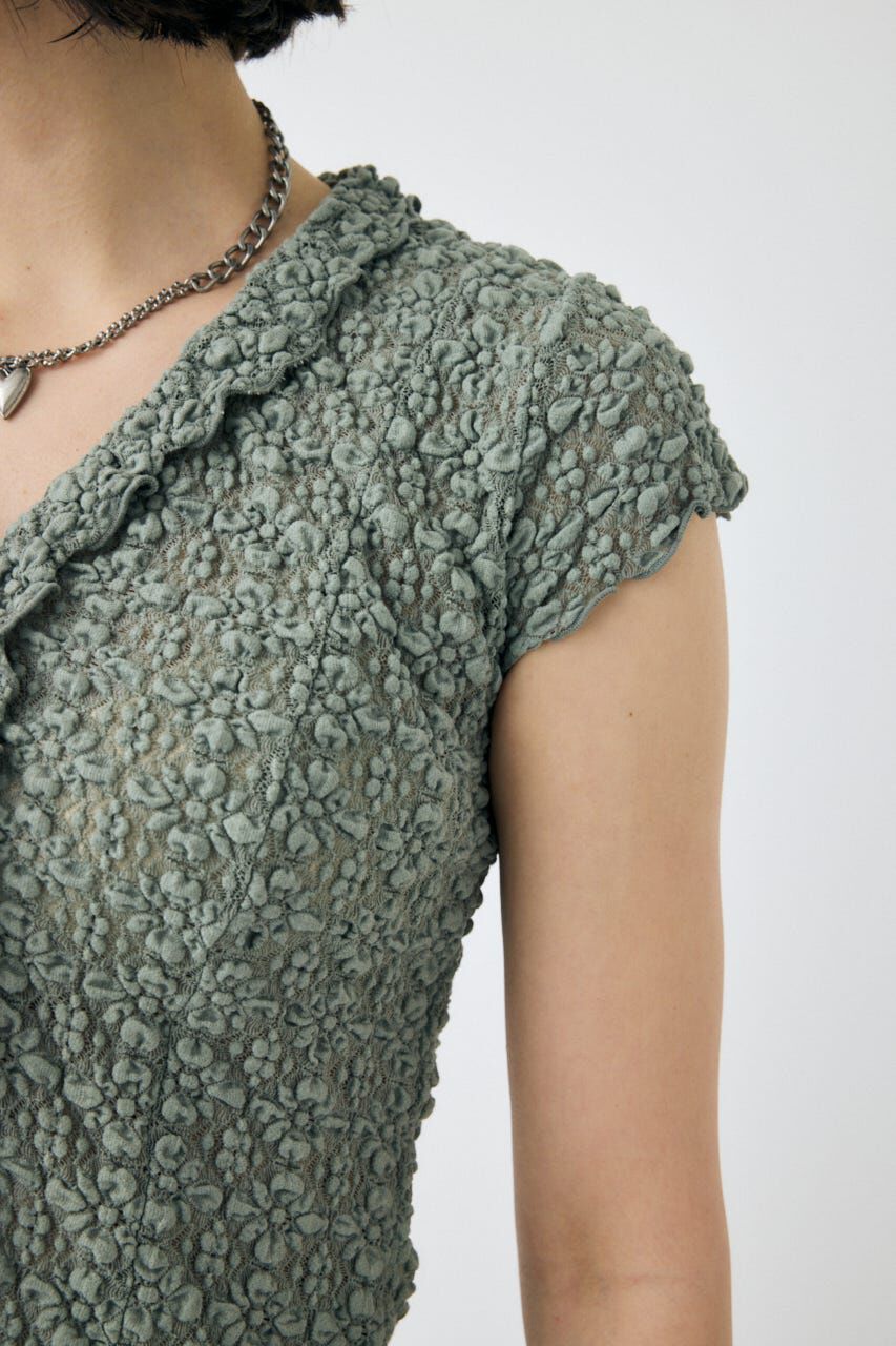 MOUSSY「RUFFLE LACE ノースリーブトップス」|Tシャツ・カットソー|