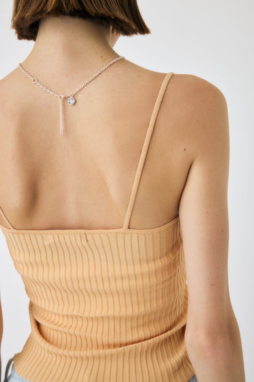 MOUSSY「LACE TRIM RIB キャミソール」|キャミソール|