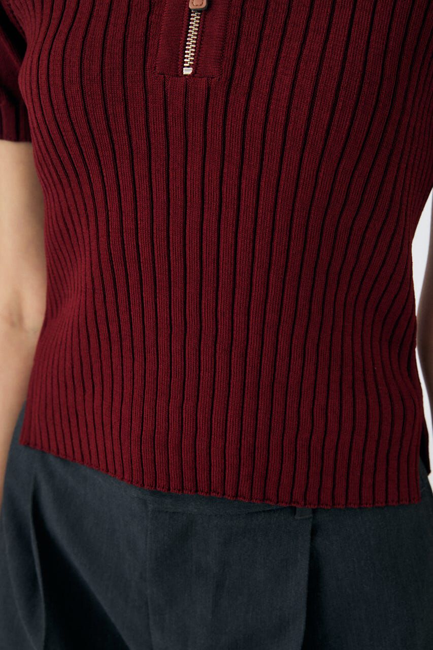 MOUSSY「HALF ZIP CLASSIC ポロ トップス」|ニット・セーター|