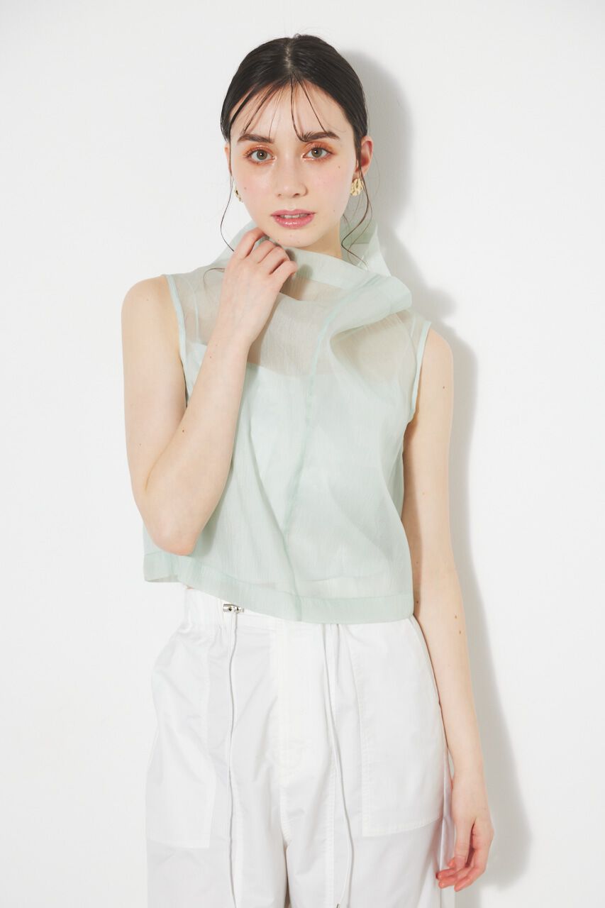 rienda「オーバーNCシースルーTOP」|シャツ・ブラウス|