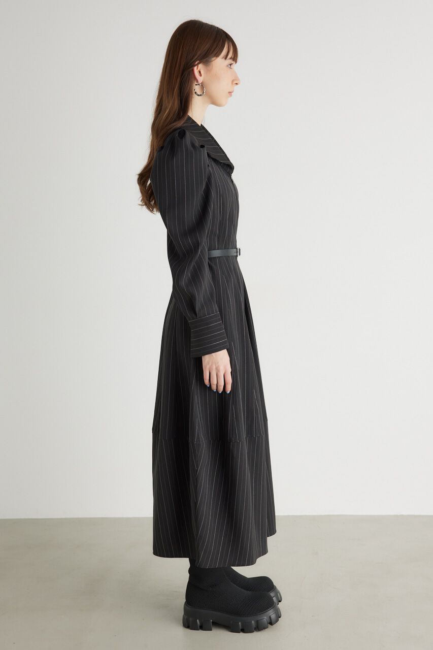 rienda「オーバーカラーZIPフレアOP」|ワンピース|