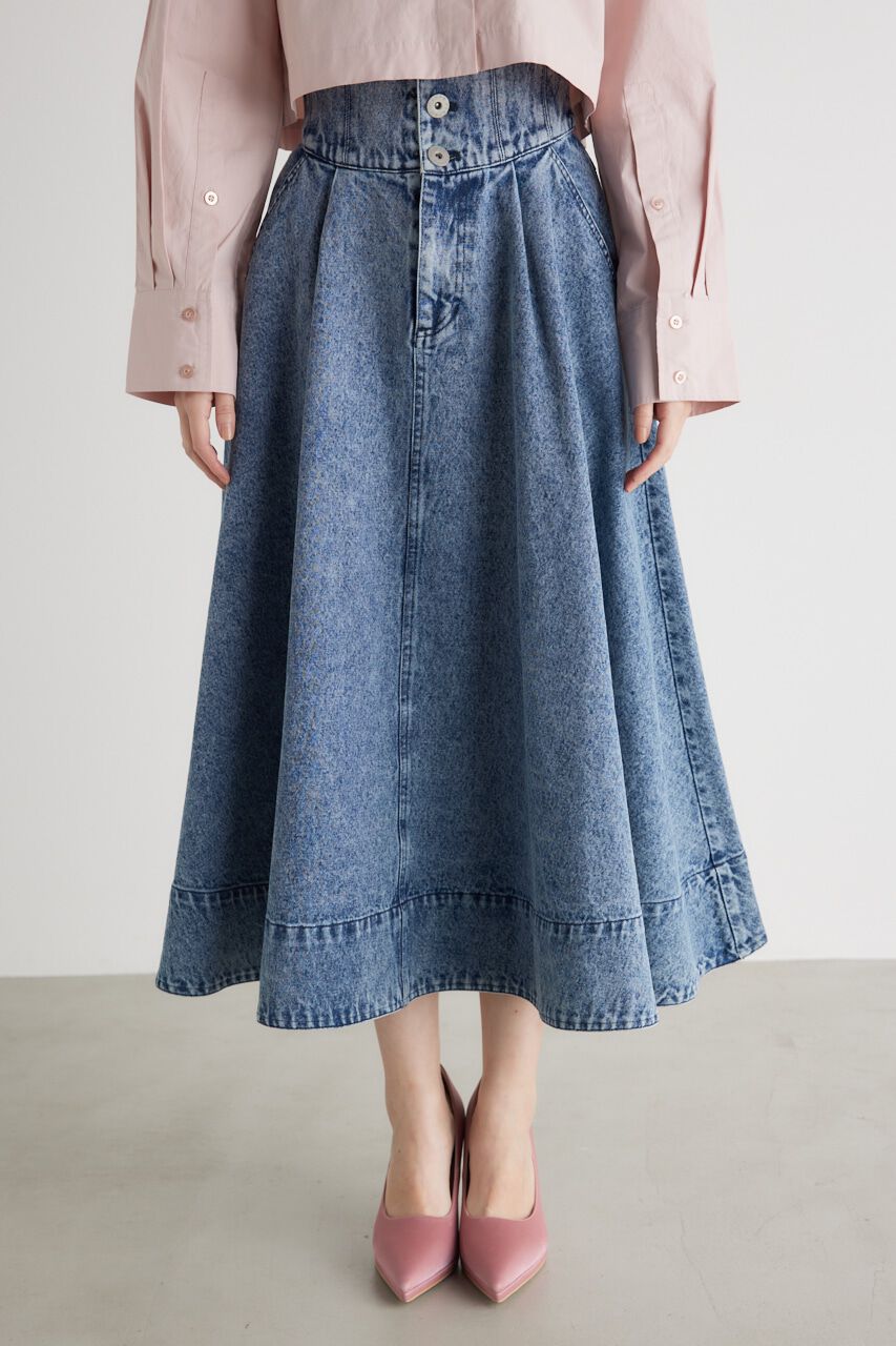 rienda「ターンBELTJ/Wフレア SK」|スカート|