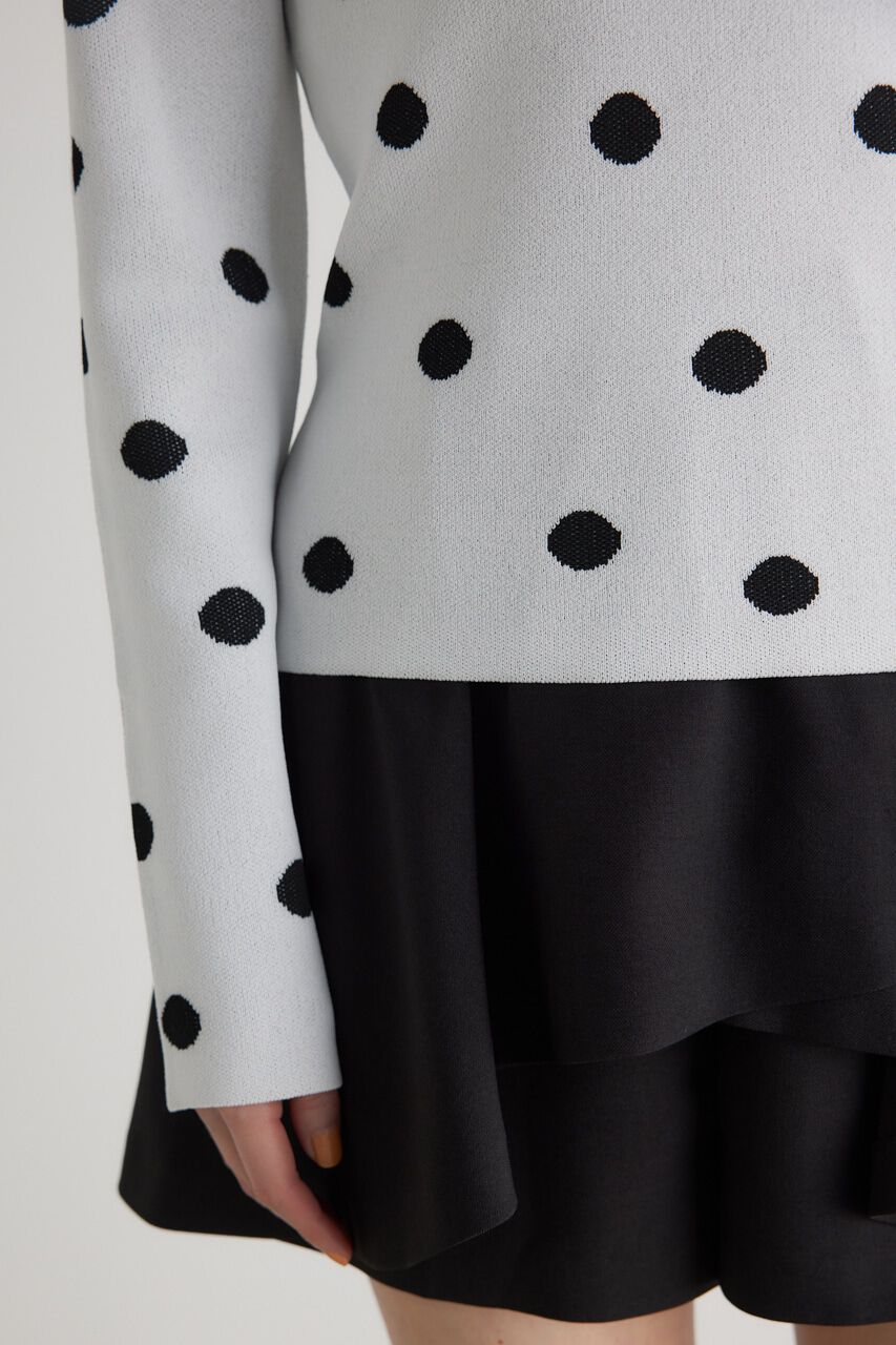 rienda「ケープボタンデザイン Knit TOP」|ニット・セーター|