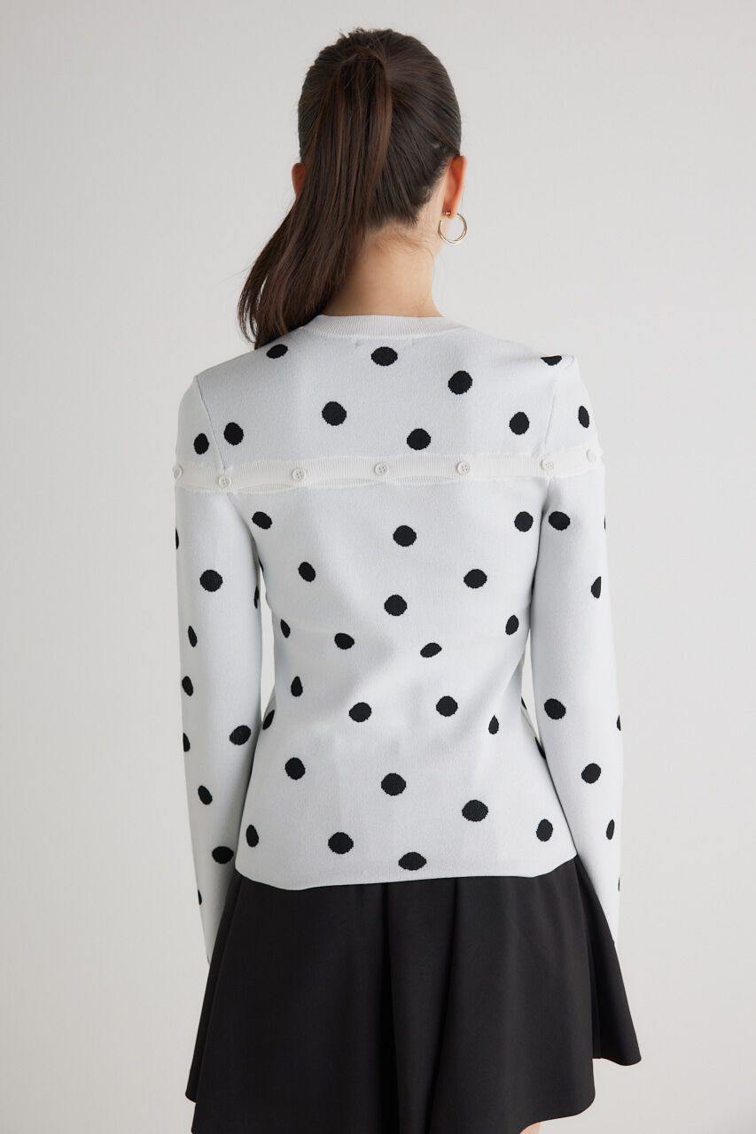 rienda「ケープボタンデザイン Knit TOP」|ニット・セーター|