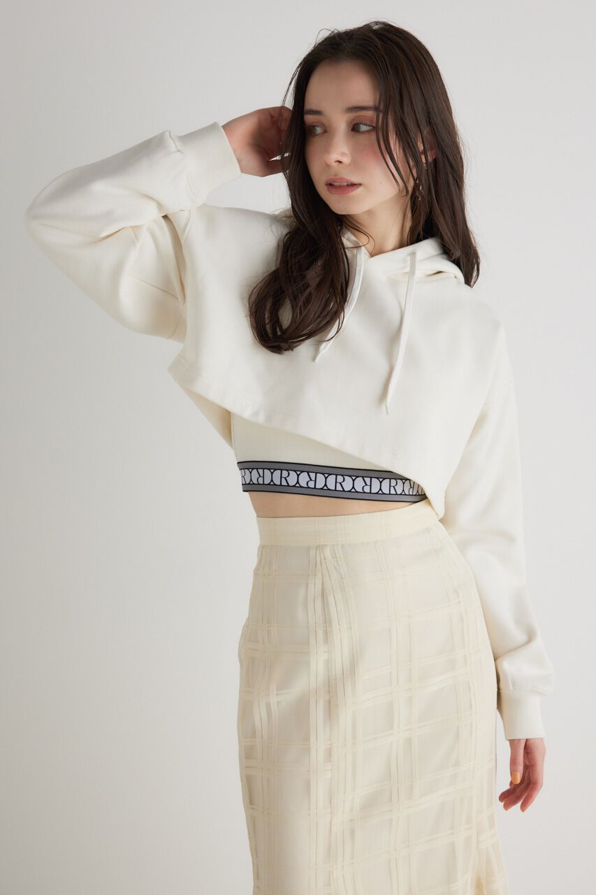 rienda「クロップドフーディースウェットTOP」|Tシャツ・カットソー|