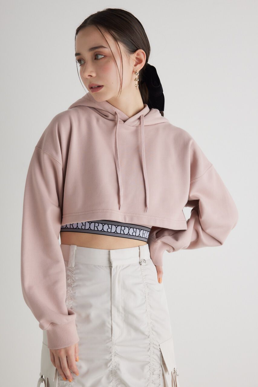 rienda「クロップドフーディースウェットTOP」|Tシャツ・カットソー|