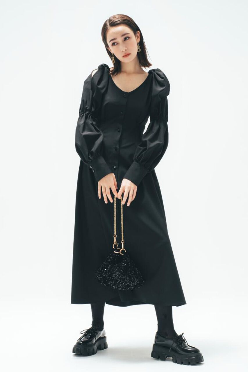 rienda「Bindパフフレア OP」|ワンピース|BLK