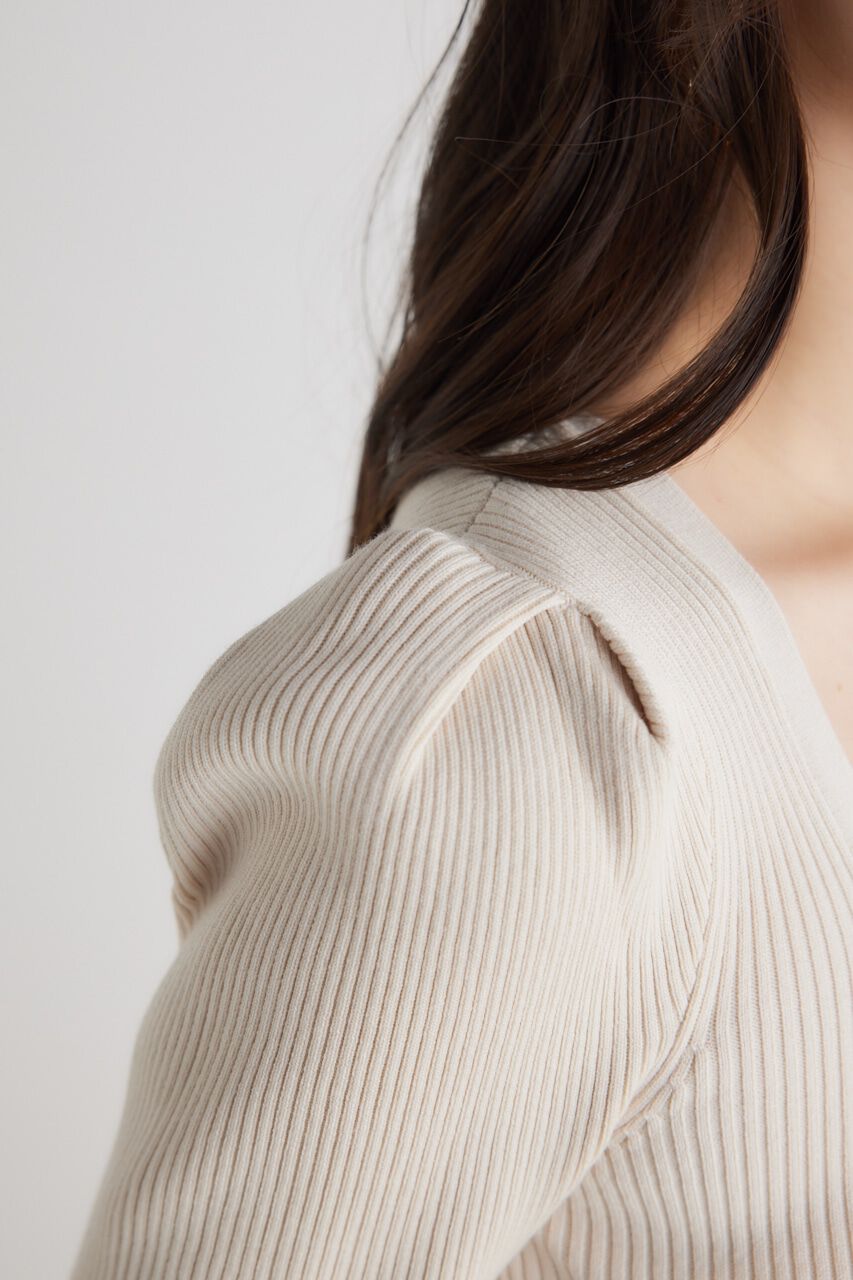 rienda「スクエアNCウォッシャブルKnit TOP」|ニット・セーター|