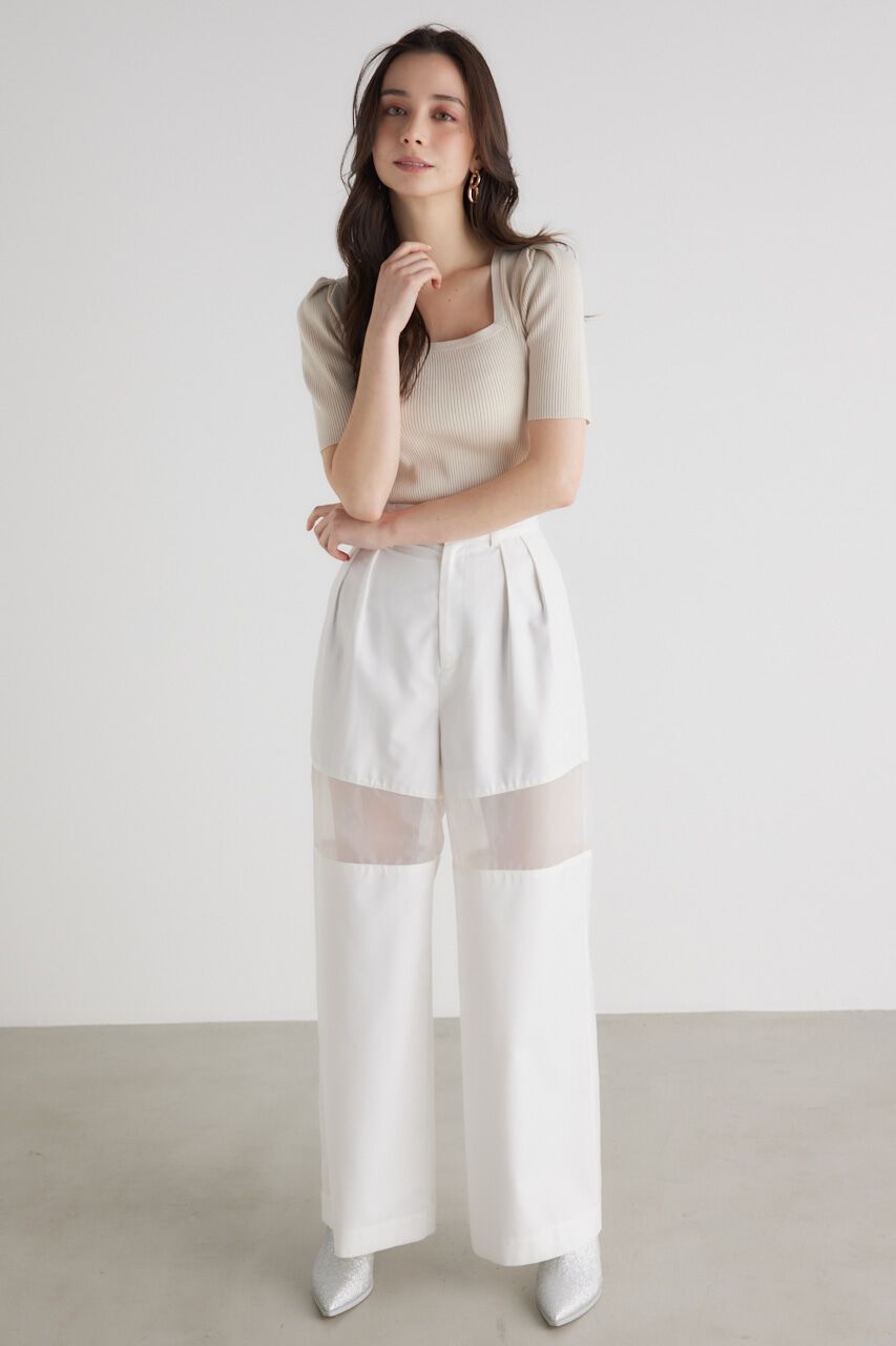 rienda「スクエアNCウォッシャブルKnit TOP」|ニット・セーター|