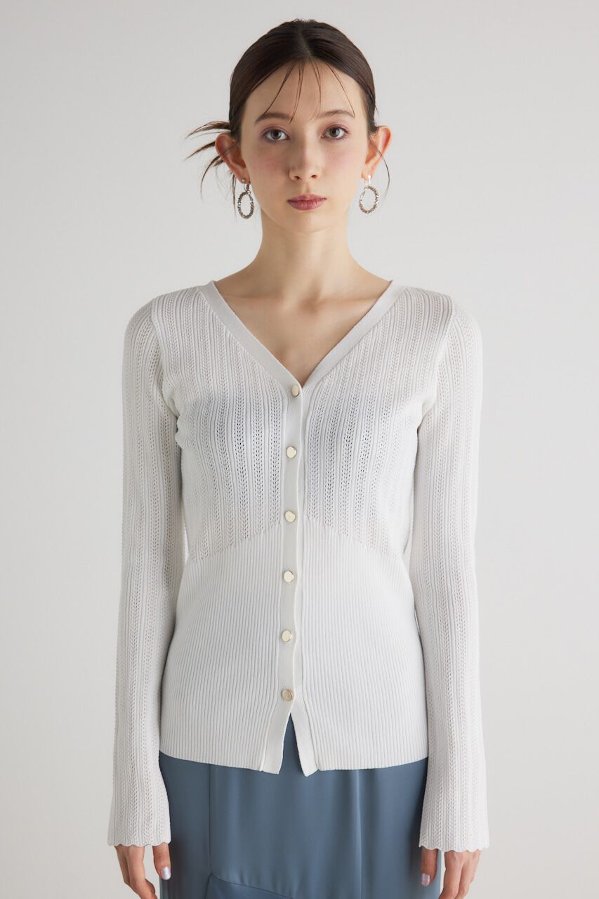 rienda「シアーストライプKnitTOP」|ニット・セーター|