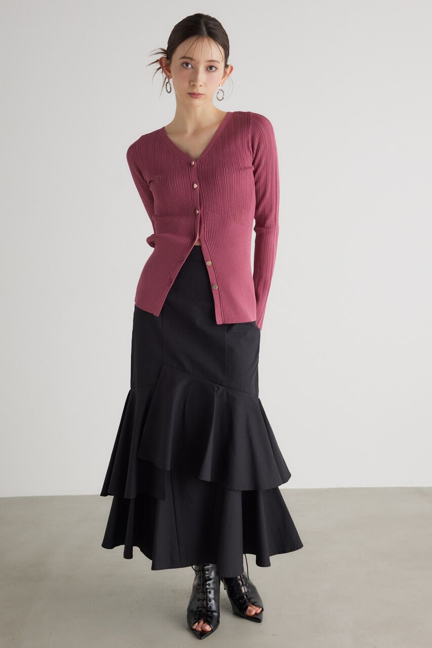 rienda「シアーストライプKnitTOP」|ニット・セーター|